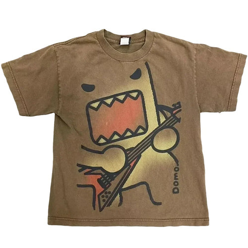 Washed brown monster guitar graphic tee
